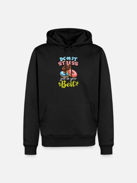 beignet - Sweat à capuche Premium bio Homme - noir
