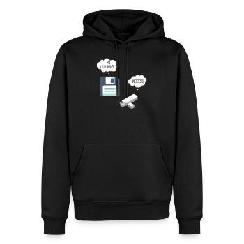 Nerd Programmier Software Entwickler Geek Code - Männer Premium Bio Hoodie - Schwarz - Vorne - Nico (187cm)