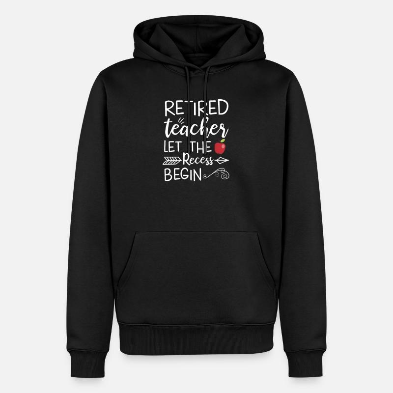 Lehrer Rente - Männer Premium Bio Hoodie - Schwarz