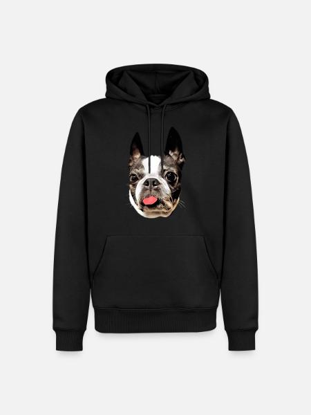 Boston Terrier moth I - Men’s Premium Organic Hoodie - black