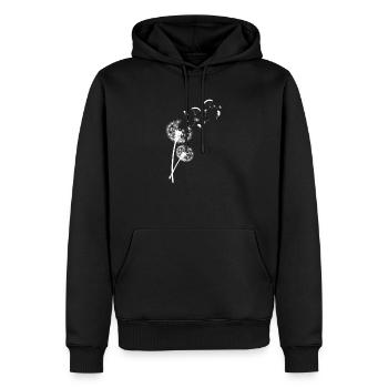 Löwenzahn Paragliding Geschenk - Männer Premium Bio Hoodie - Schwarz - Vorne - Nico (187cm)