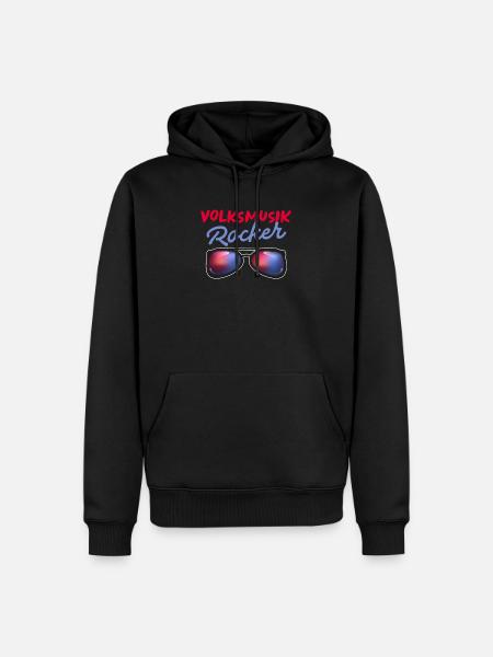 Folk Music Rocker Schlager Tshirt Women Men - Men’s Premium Organic Hoodie - black