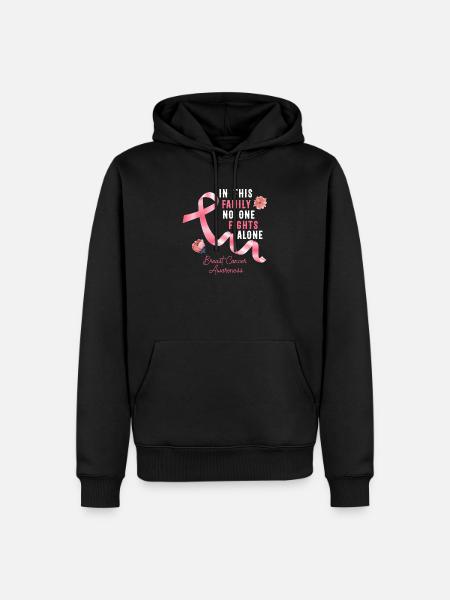 Brustkrebs - Männer Premium Bio Hoodie - Schwarz