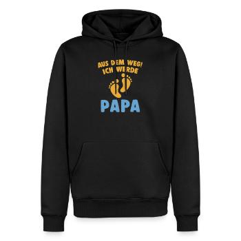 Werdender Papa Schwangerschaft Partner Vater - Männer Premium Bio Hoodie - Schwarz - Vorne - Nico (187cm)