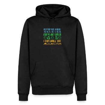 Umweltschützer Geschenk - Männer Premium Bio Hoodie - Schwarz - Vorne - Nico (187cm)