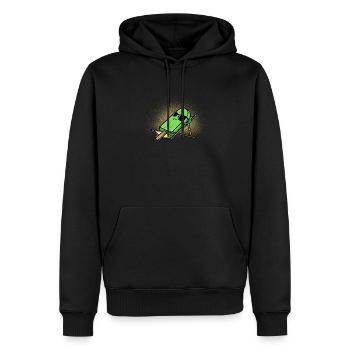 cadeau de bain de soleil popsicle - Sweat à capuche Premium bio Homme - noir - Devant - Nico (187cm)