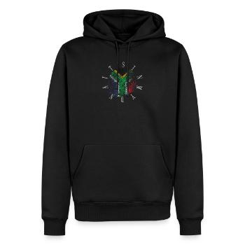Es ist in meiner DNA Südafrika Flagge Vintage African - Männer Premium Bio Hoodie - Schwarz - Vorne - Nico (187cm)