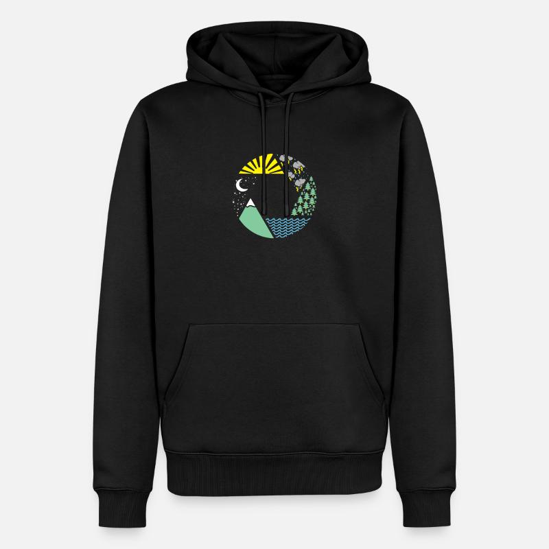 Blendenelemente Wetter Geschenk - Männer Premium Bio Hoodie - Schwarz