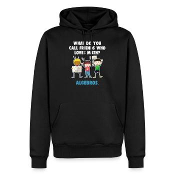 maths - Men’s Premium Organic Hoodie - black - Front - Nico (187cm)