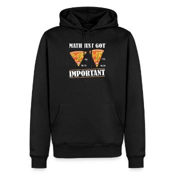 maths - Men’s Premium Organic Hoodie - black - Front - Nico (187cm)
