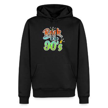 90 - Sweat à capuche Premium bio Homme - noir - Devant - Nico (187cm)