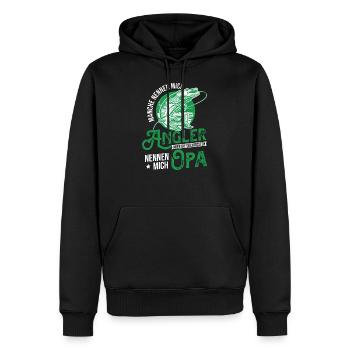 Angler Opa - Männer Premium Bio Hoodie - Schwarz - Vorne - Nico (187cm)
