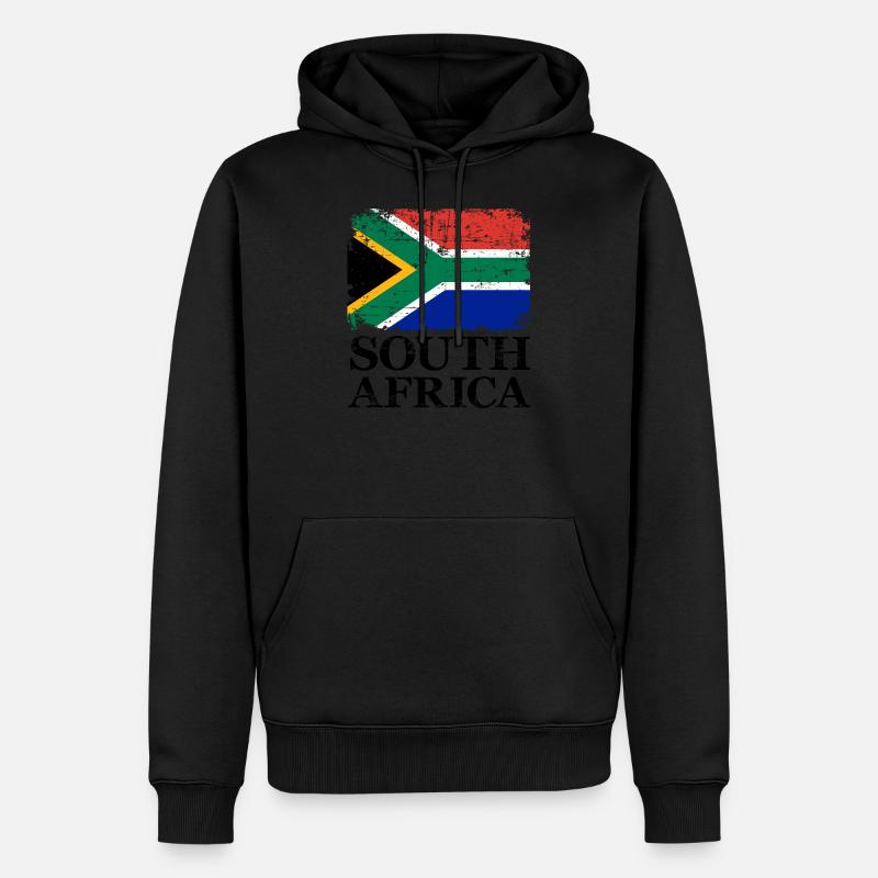 Südafrika - Männer Premium Bio Hoodie - Schwarz