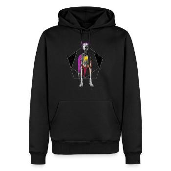 Hundeshirt - Männer Premium Bio Hoodie - Schwarz - Vorne - Nico (187cm)