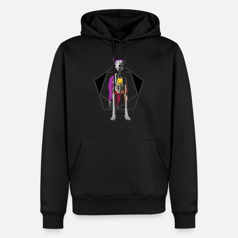chemise de chien - Sweat à capuche Premium bio Homme - noir