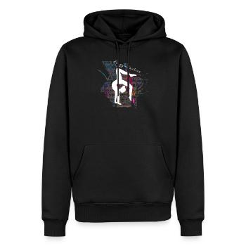 L'idée cadeau silhouette de gymnaste pour filles - Sweat à capuche Premium bio Homme - noir - Devant - Nico (187cm)
