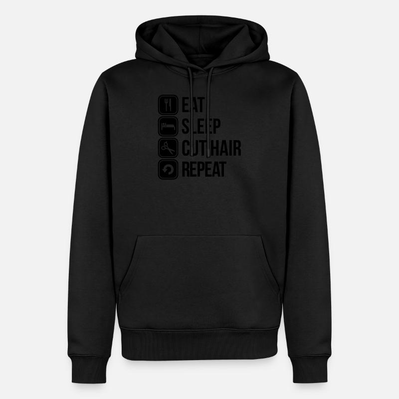 Friseur - Männer Premium Bio Hoodie - Schwarz