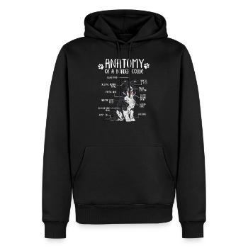 Anatomie Border Collie Hundehalter Geschenk - Männer Premium Bio Hoodie - Schwarz - Vorne - Nico (187cm)