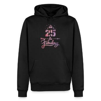 Women 25 Years Old And Fabulous Happy 25th - Men’s Premium Organic Hoodie - black - Front - Nico (187cm)