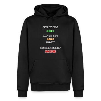 Zerspanungsmechaniker - Männer Premium Bio Hoodie - Schwarz - Vorne - Nico (187cm)