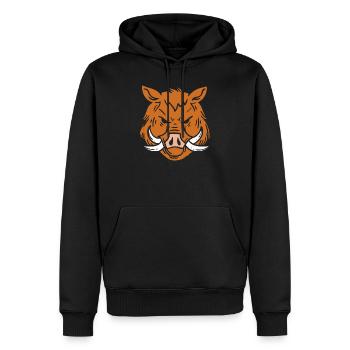 Wildschwein Schwein Wildsau Keiler Schwarzwild - Männer Premium Bio Hoodie - Schwarz - Vorne - Nico (187cm)