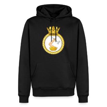 HMS Birmingham - Men’s Premium Organic Hoodie - black - Front - Nico (187cm)