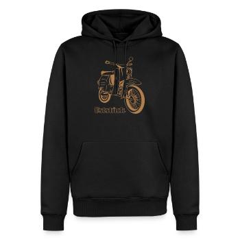 Schwalbe Oststück - Männer Premium Bio Hoodie - Schwarz - Vorne - Nico (187cm)