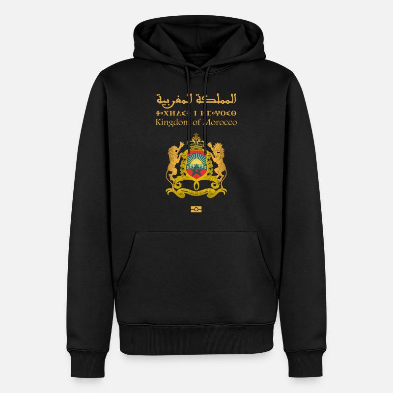 Marokkanischer Pass - Männer Premium Bio Hoodie - Schwarz