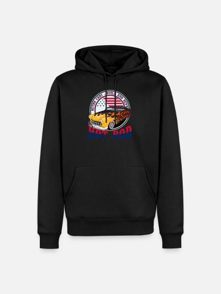 hot rod logo vintage amerikanske bil muskel dra - Herre Premium økologisk hoodie - 