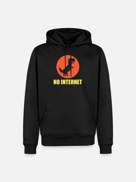 No internet dinosaurs - Men’s Premium Organic Hoodie - black