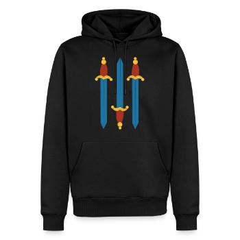 Triss chbada - Männer Premium Bio Hoodie - Schwarz - Vorne - Nico (187cm)