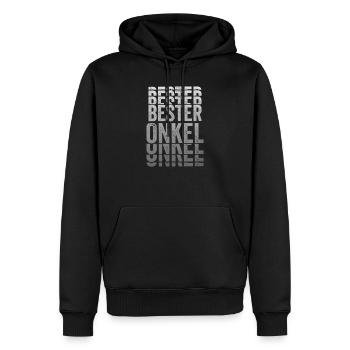 Bester Onkel - Männer Premium Bio Hoodie - Schwarz - Vorne - Nico (187cm)