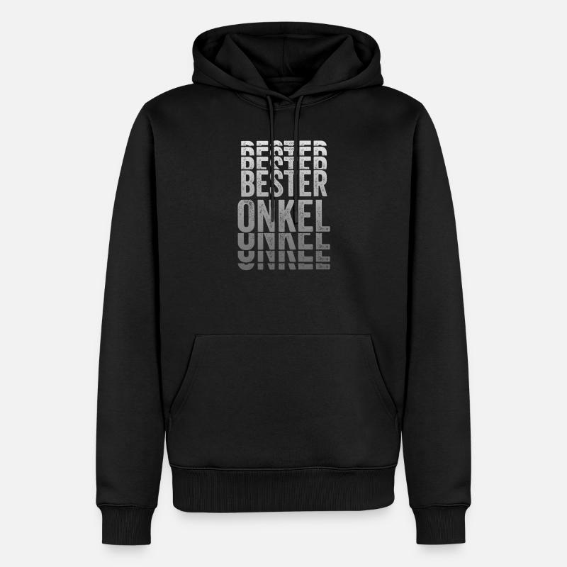 Bester Onkel - Männer Premium Bio Hoodie - Schwarz