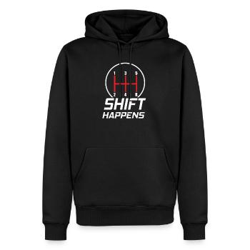 Shift Happens - Tuning Course JDM - Sweat à capuche Premium bio Homme - noir - Devant - Nico (187cm)