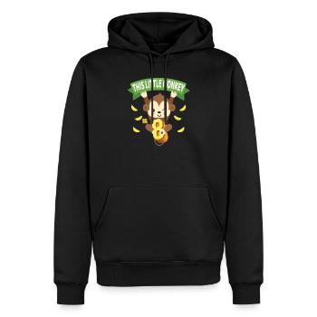 Dieser kleine Affe ist 8 Jahre alt Kind 8 .. - Männer Premium Bio Hoodie - Schwarz - Vorne - Nico (187cm)