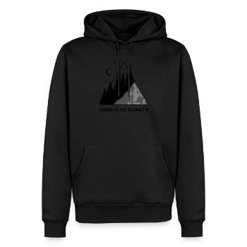 Es gibt keinen Planeten B. - Männer Premium Bio Hoodie - Schwarz - Vorne - Nico (187cm)