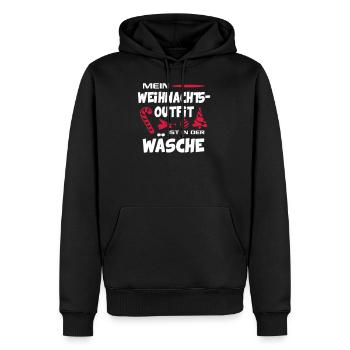 Weihnachten Christmas Engel Zuckerstange Lustig - Männer Premium Bio Hoodie - Schwarz - Vorne - Nico (187cm)