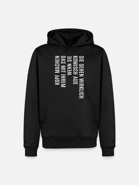lustige coole witzige Sprüche Spruch lustig witzig - Männer Premium Bio Hoodie - Schwarz