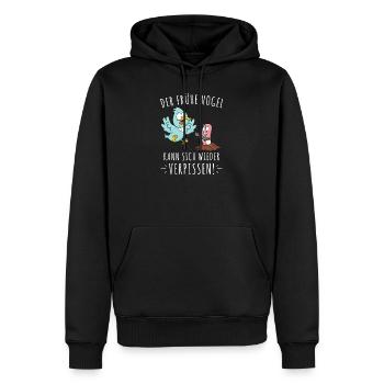 Der Frühe Vogel Kann Sich Wieder Verpissen Wurm - Männer Premium Bio Hoodie - Schwarz - Vorne - Nico (187cm)