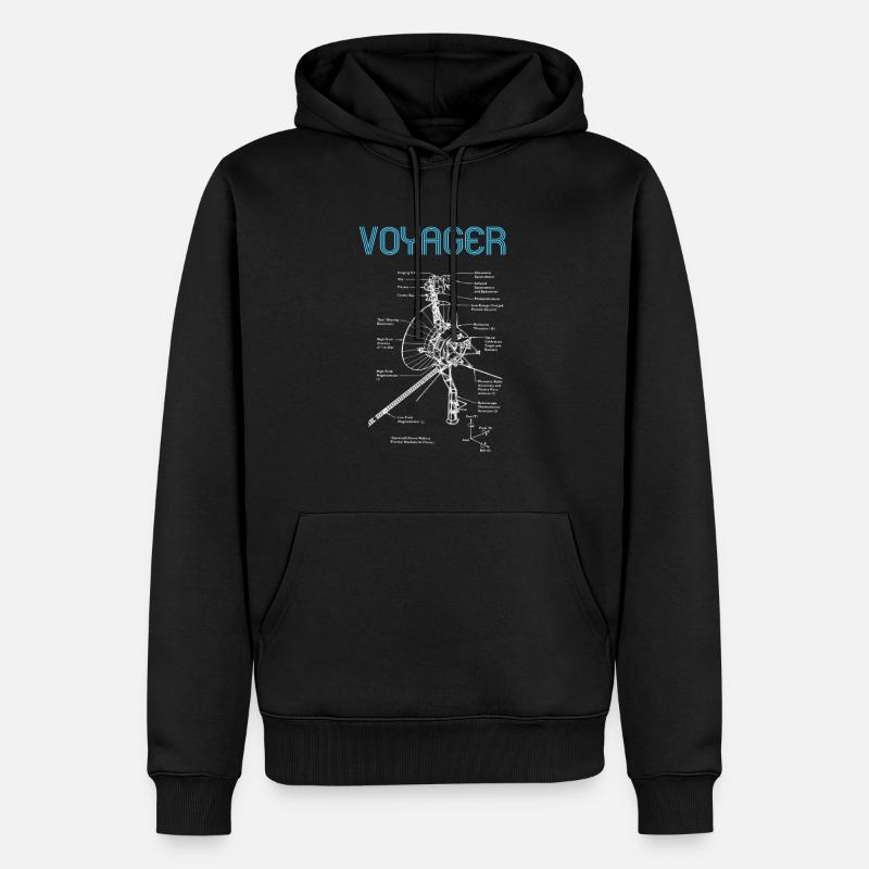 VOYAGEUR - Sweat à capuche Premium bio Homme - noir