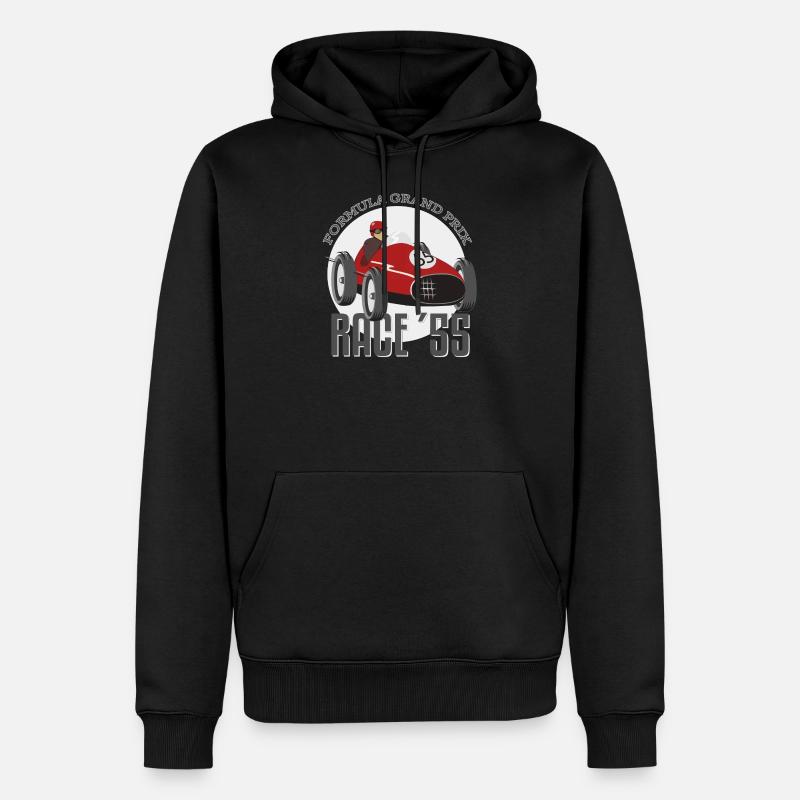 Oldtimer-Renner-Formel - Männer Premium Bio Hoodie - Schwarz