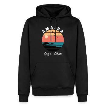 Amasra - Çeşm-i Cihan - 74 - Bartin - Türkei - Männer Premium Bio Hoodie - Schwarz - Vorne - Nico (187cm)