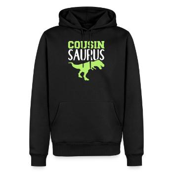 Cousin - Männer Premium Bio Hoodie - Schwarz - Vorne - Nico (187cm)