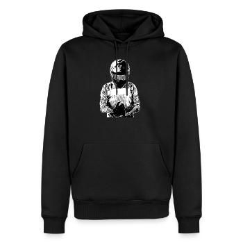 Motocross Design Enduro / Geschenkidee - Männer Premium Bio Hoodie - Schwarz - Vorne - Nico (187cm)