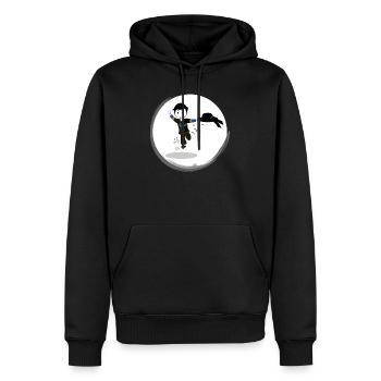 breton cadeau - Sweat à capuche Premium bio Homme - noir - Devant - Nico (187cm)