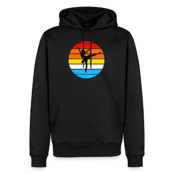 MÄDCHEN - Männer Premium Bio Hoodie - Schwarz - Vorne - Nico (187cm)