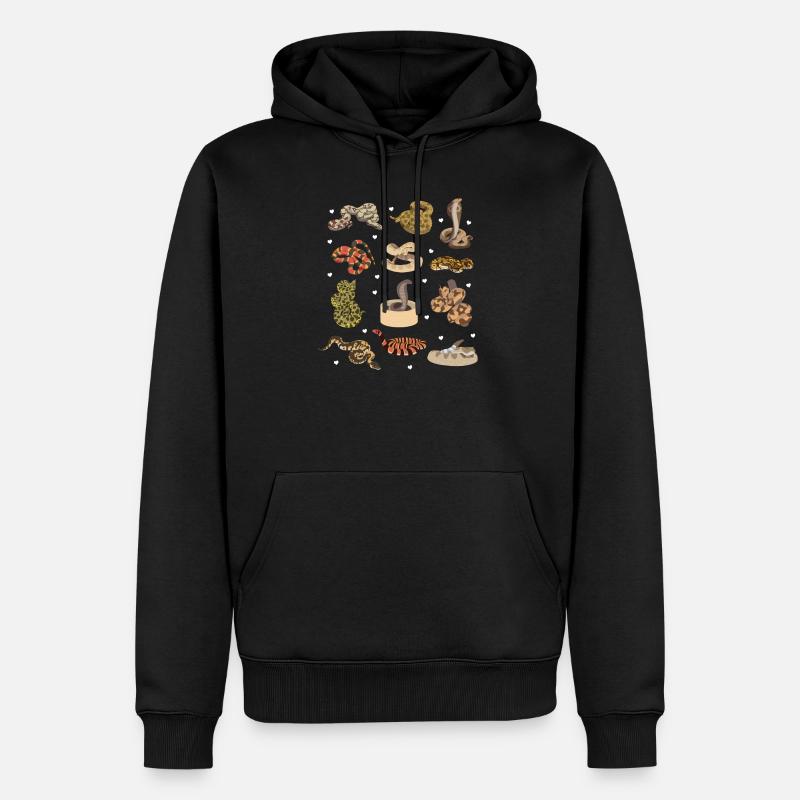 Schlangen - Männer Premium Bio Hoodie - Schwarz