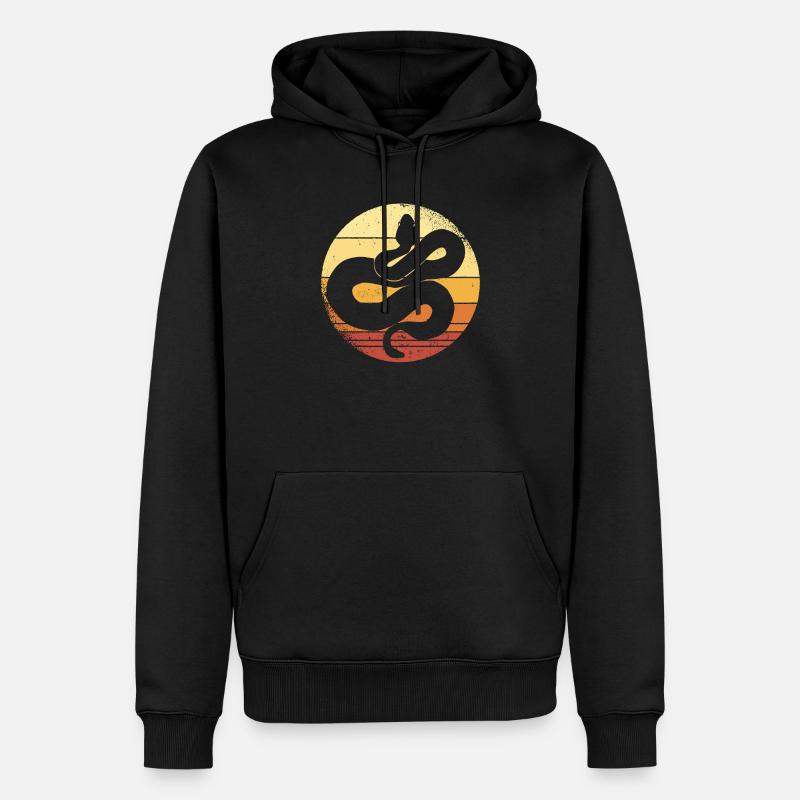 Serpent - Sweat à capuche Premium bio Homme - noir