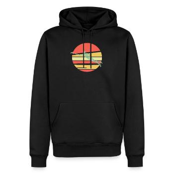 Frisbee ultime - Sweat à capuche Premium bio Homme - noir - Devant - Nico (187cm)