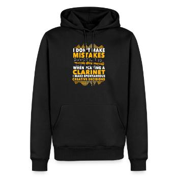 Klarinette Spruch - Männer Premium Bio Hoodie - Schwarz - Vorne - Nico (187cm)